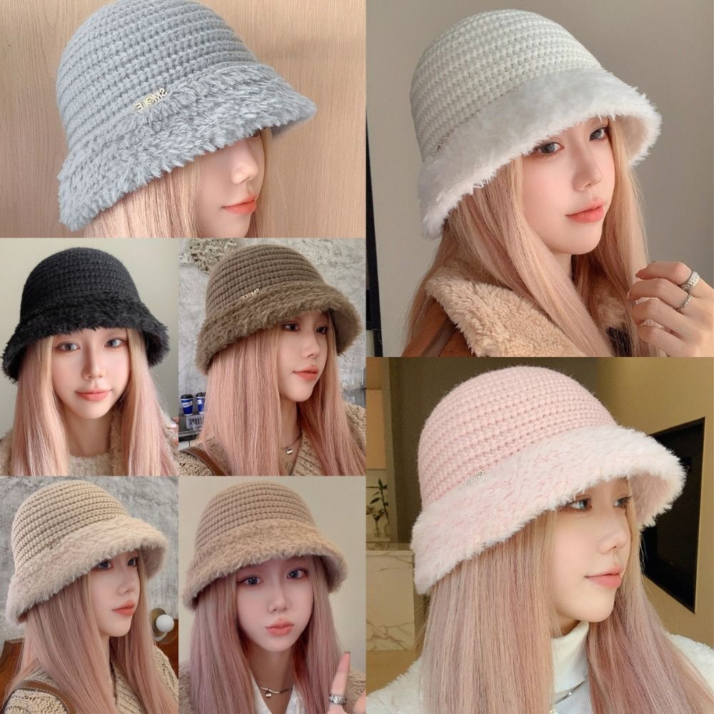 APL Peluche berretto lavorato a maglia calore Panama cap versatile lana secchio cappelli esterno