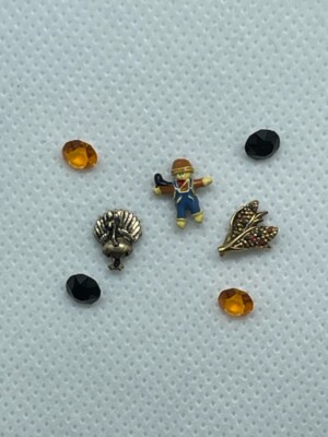 ORIGAMI OWL FALL TURKEY SCARECROW LEAVES THANKSGIVING CHARMS