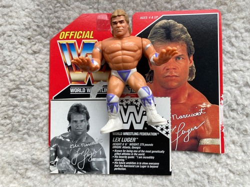 Lex Luger WWF Action Figure Wrestler 1992 with Ori...