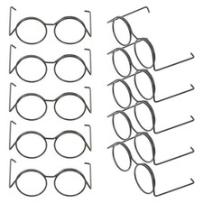 15pcs Doll Glasses: Metal Wire Rim Small Eyewear - Fabric Doll Dress Up