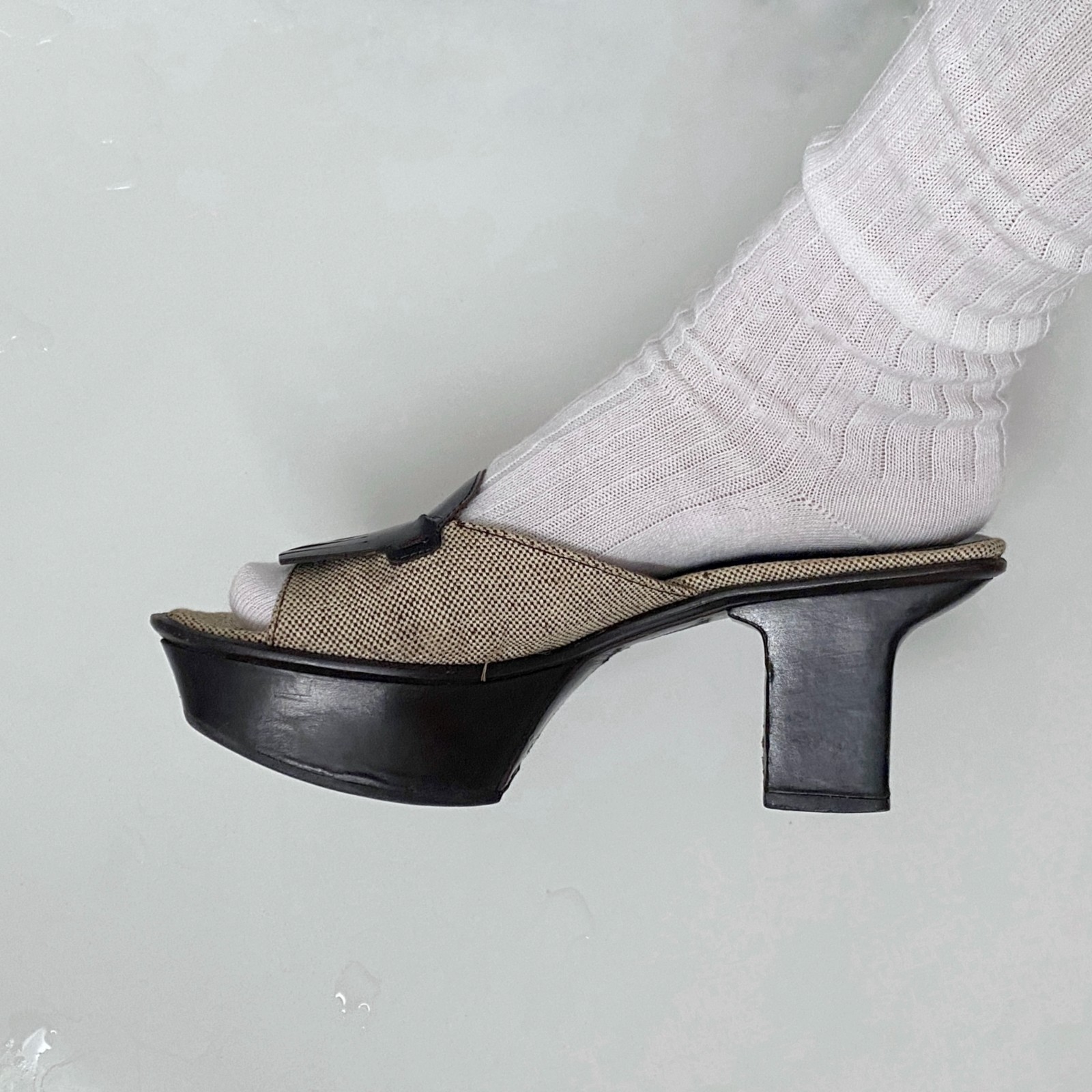 Iconic Vintage Prada S/S 1999 Split Sole Mules EUR 36.5 RARE prada shoes/loafers image 10