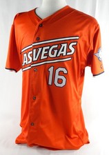 2024 Las Vegas Aviators Tyler Nevin #16 Game Used Orange Jersey 46 663