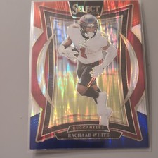 2024 Panini Select Red and Blue Rachaad White Tampa Bay Prizm Concourse
