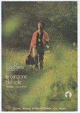 Spartito LUCIO BATTISTI La canzone del sole - 1971 Mogol