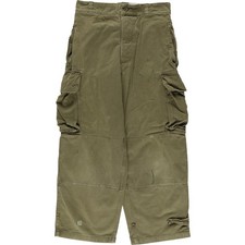 Vintage 1960'S French Army M-47 Late Model Herringbone Military Cargo Pants ...