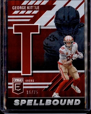 2023 Donruss Elite George Kittle Spellbound Red /75