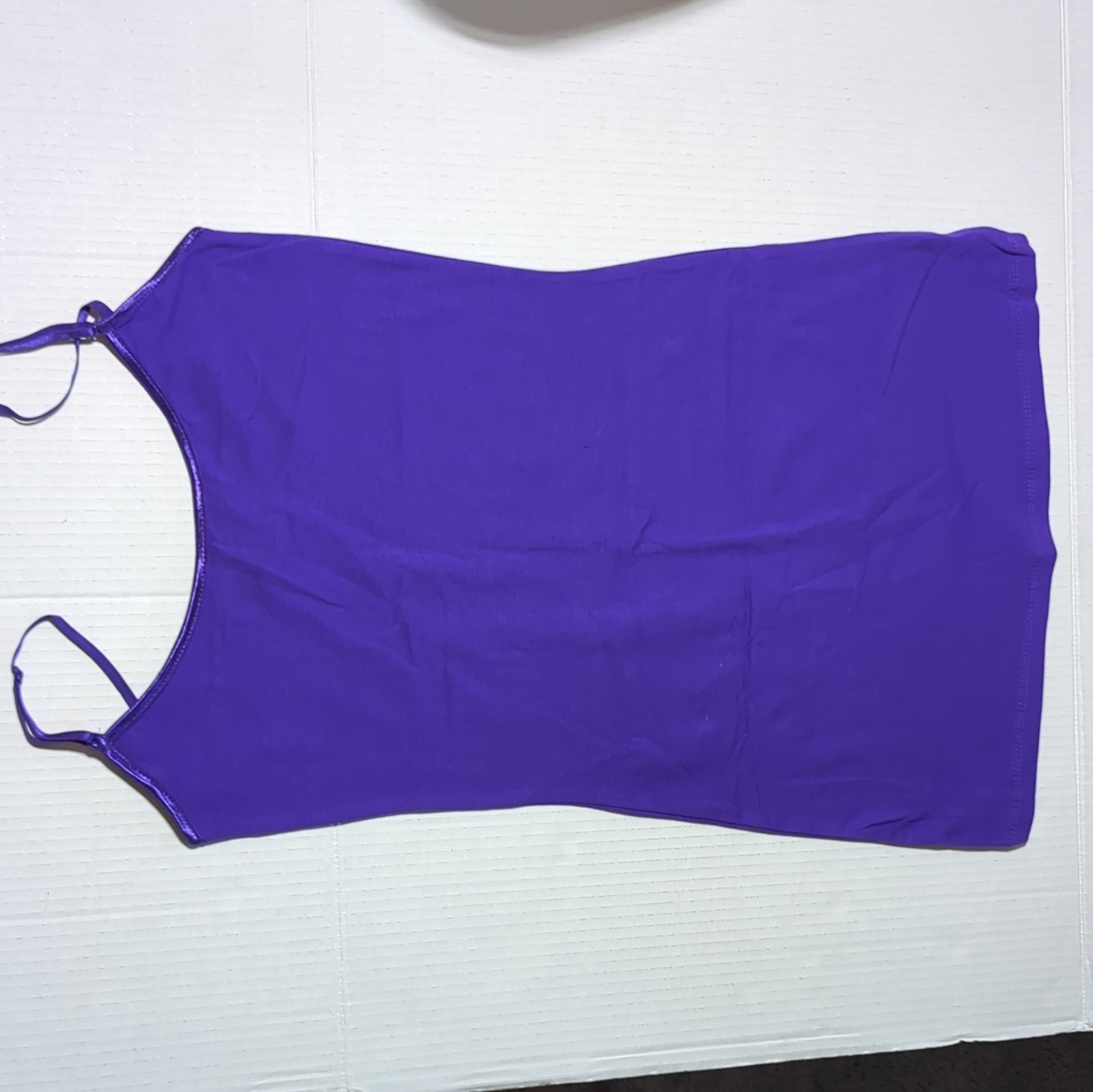 Bozzolo Women’s Purple Solid Spaghetti Strap Camisole Tank Top Size M