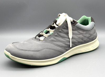 ECCO Shoes Womens EU 38 Exceed Sneakers Titanium Gray Low Top Yak's Leather