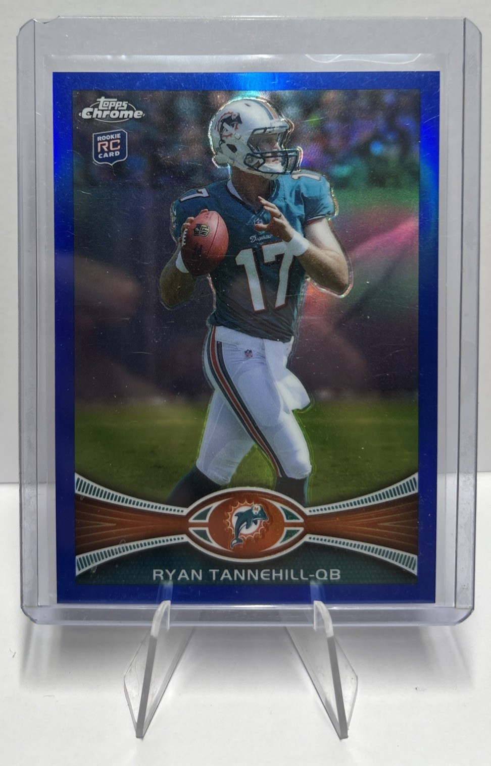 Ryan Tannehill Rookie 2012 Topps Chrome BLUE Refractor Dolphins SP CARD #D16/199