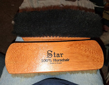 Star 1007 100 Horsehair Shoe Brush with Wood Handle and complete Polishing kit