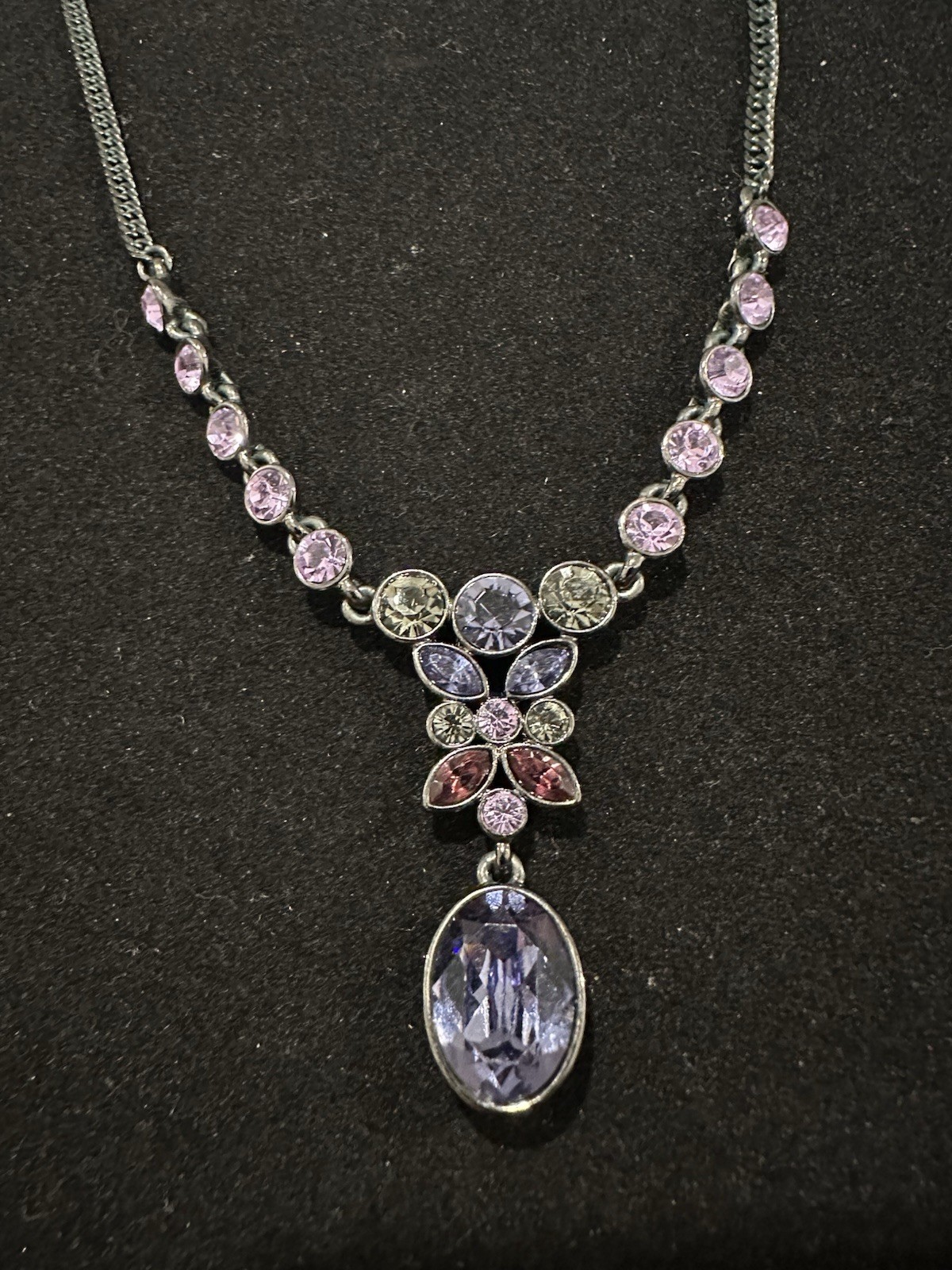 Givenchy Paris Multicolor Rhinestone Necklace Wit… - image 1