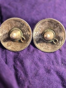 Silver Mexican Sombrero Bridle Rosettes      Price Reduced