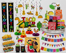 Cinco de Mayo Fiesta Party Decorations Bundle Multicolor Taco Bar Backdrop NEW