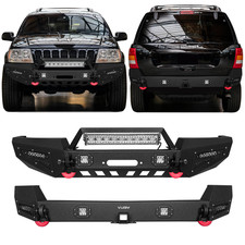 Vijay Front Rear Bumper For 1999-2004 Jeep Grand Cherokee Wjwinch Seat Lights