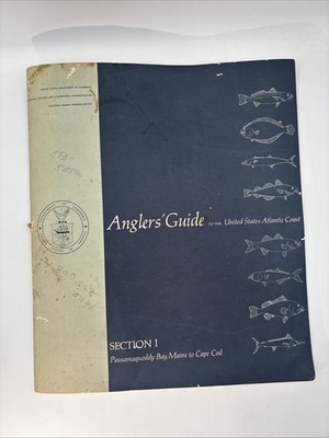 1974 Angler's Guide To The United States Atlantic Coast Section I Maine Cape Cod