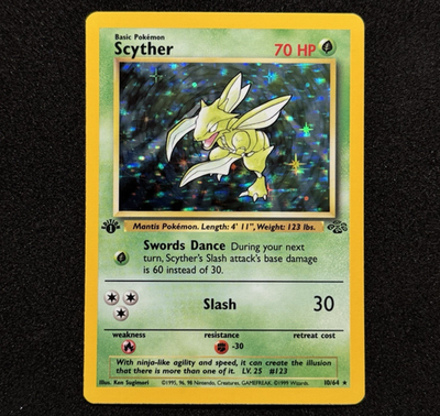 1st Edition Scyther 10/64 Holo First Jungle 1999 Pokemon TCG Rare Card WOTC  | LP | eBay
