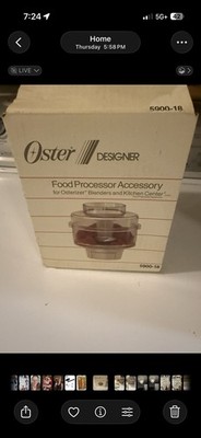NEW Oster 5900-18 Food Processor Accessory For Osterizer Blenders Kitchen Center