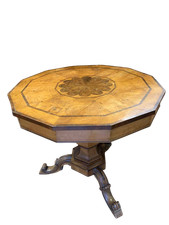 Antito tavolo intarsiato Biedermeier Vienna epoca 1830 circa