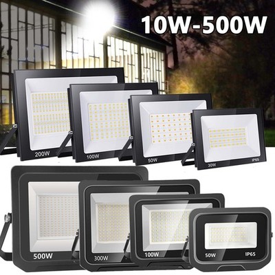 1-20x 10W-500W LED Strahler Außen Fluter ohne/mit Bewegungsmelder Scheinwerfer