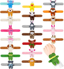 20 PCS Stuffed Animal Slap Bracelets Plush Slap Bracelets Toy Bulk for Boys Girl