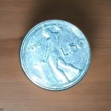 moneta 50 lire piccola 1990 Errore Di Conio