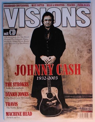 German Visions Magazine #128 Nov. 2003 Johnny Cash Strokes Danko Jones Travis