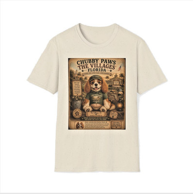 NWT Unisex Chubby Paws  Cavalier King Charles Spaniel Pup The Villages, Fl Tee