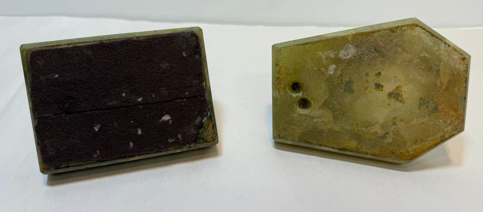 Set of 2 Green Onyx Tobacco Pipe Rests w/ Bronze Figures | eBay