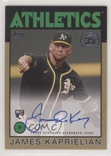 2021 Update 1986 Topps Baseball Gold 36/50 James Kaprielian #86A-JKA Auto 2f9