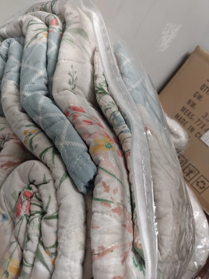 Martha Stewart "Ramo de flores silvestres" Juego de 3 edredones Queen y fundas, algodón, nuevo sin etiquetas Foto 4 de 4