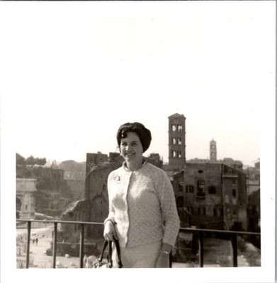 1967 Rome Italy Tourist Photograph Auntie Judy Rosemary Buggy Ride Colosseum