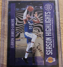 Panini 2020-21 Illusions Season Highlights LeBron James #8 Lakers Sapphire /149