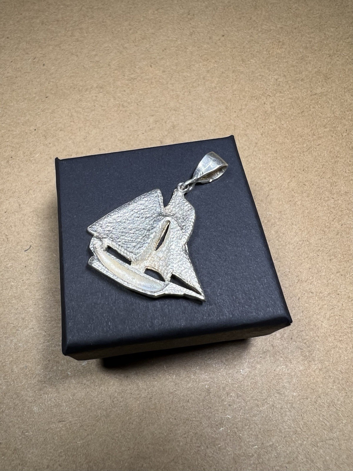 Hefty Solid Sterling Silver Sooner Sail Boat Ship… - image 5