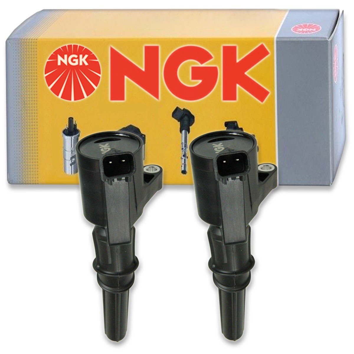 2 pc NGK 48688 U5182 Ignition Coils for IC62 IC369SB IC369 GN10164 FD503T no