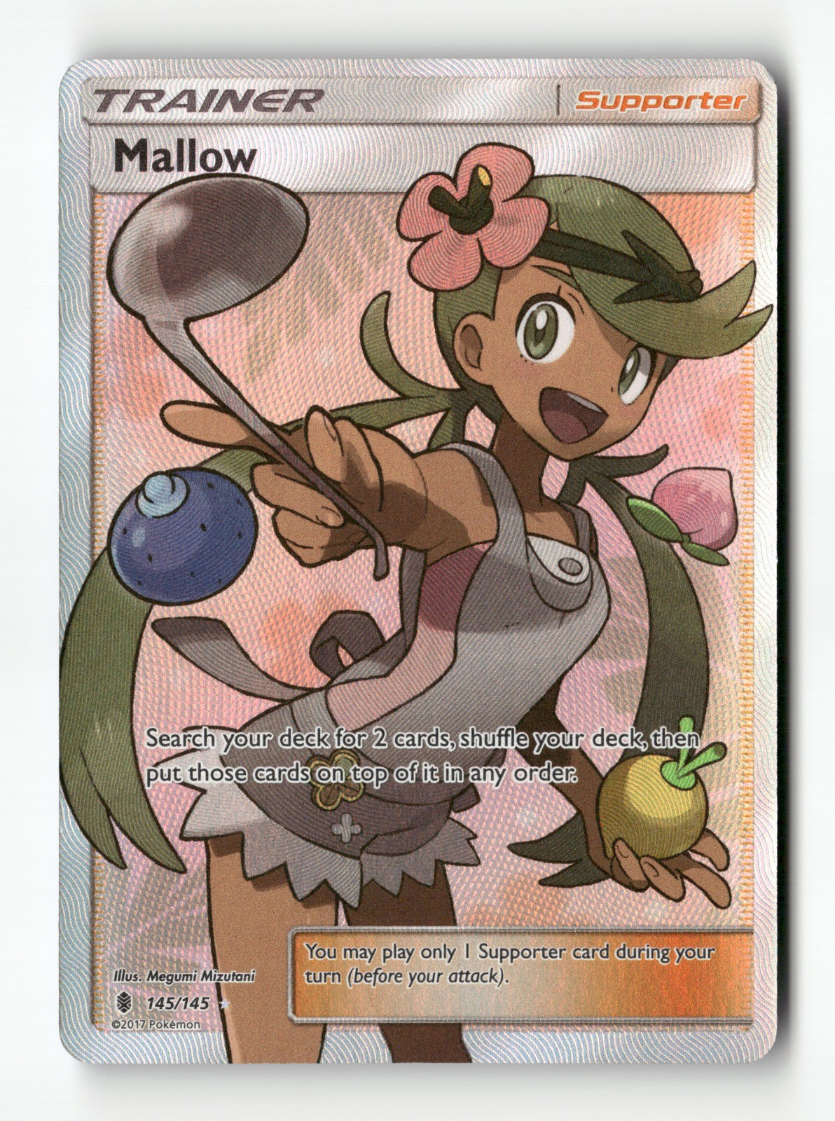 Mallow (Full Art) Holo SM - Guardians Rising 145/145 NM Pokémon TCG