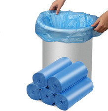 Compostable Trash Bags 13-15 Gallon Biodegradable Garbage Liners 75 Count Blue