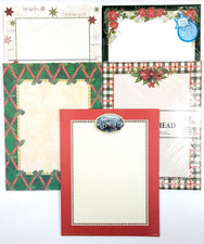 150 Sheets Christmas Letterhead Paper, 8.5 x 11 , Open Packs, 5 Designs