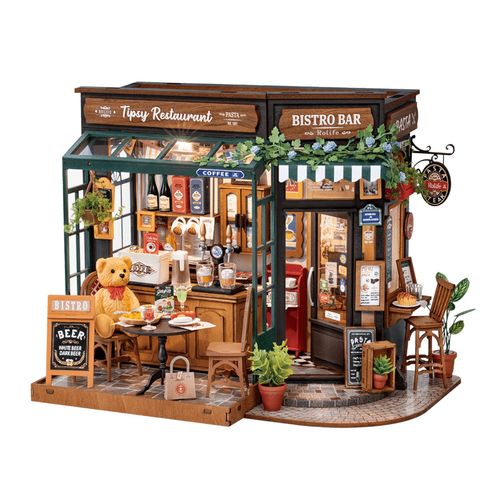 Rolife Tipsy Restaurant DIY Miniature House DG167 3D house