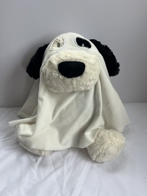 Giggle Scape Plush Dog White Black Ghost Costume, Cute Get Well Gift for Smiles