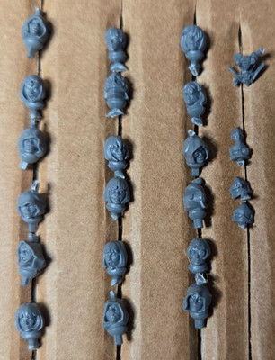Warhammer 40K Adeptus Sororitas Various Heads - 22 Pcs