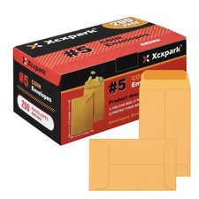 200PCS 5 Coin Envelopes 3.125x5.5 inches Brown Kraft Envelopes Classic Small...