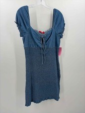 Pre-Owned Guess Blue Size Large Short Short Sleeve Dress
