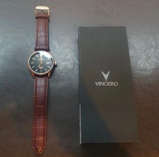 Genuine Vincero Kairos Watch Brown Leather Band 42mm - Unworn