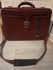 Vintage Antler Burgundy Leather Suitcase Briefcase Buckle Made In Britain