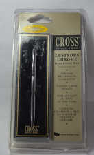 Cross Lustrous Chrome Ball-Point Pen 3502CS New Black ink Vintage 1990's Sealed