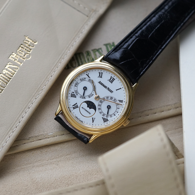 Audemars Piguet 1980s Day Date Moonphase 33mm 25589BA Yellow Gold