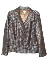Chico's Blazer Fully Lined 2 pockets 4 buttons Size 3