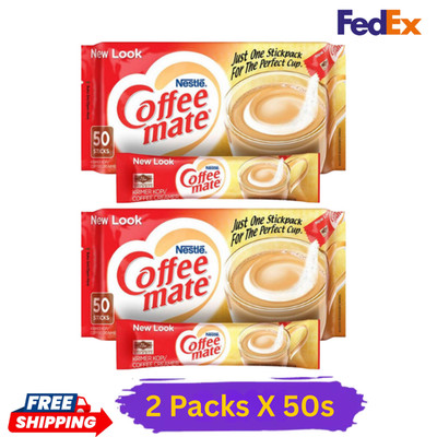 (2 Packs x 50s) Nestle Coffee Mate Sticks Powder Non-dairy Creamers 5g