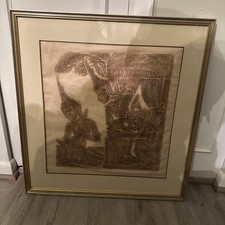 thai temple rubbings framed