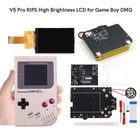 For GameBoy GB DMG IPS V5 LCD Blacklight Screen Kit W/USB-C Rechargeable Battery